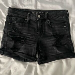 Black American Eagles Shorts